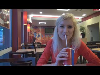 vanessakiss - anal fuck in the burger joint - anal creampie